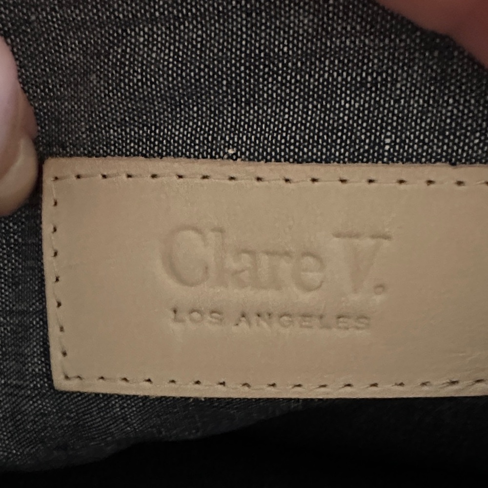 Clare V. Blue Leather Zip Flat Clutch - Picture 5 of 6